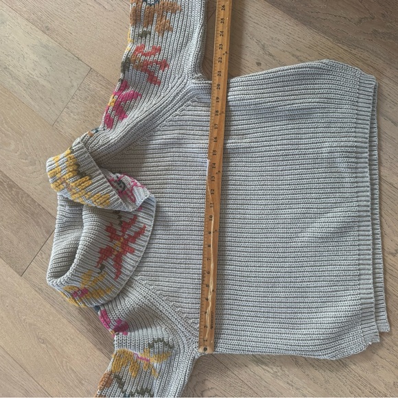 Sundance embroidered cowl-neck sweater Grey Medium - Picture 6 of 8